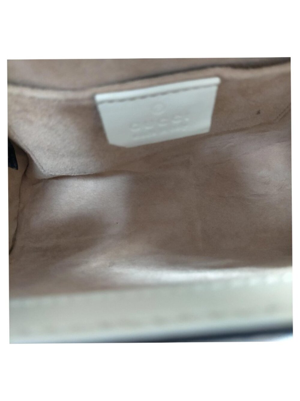Authentic Gucci Padlock Embroidered Floral Studded White Leather Chain Crossbody - Picture 11 of 16